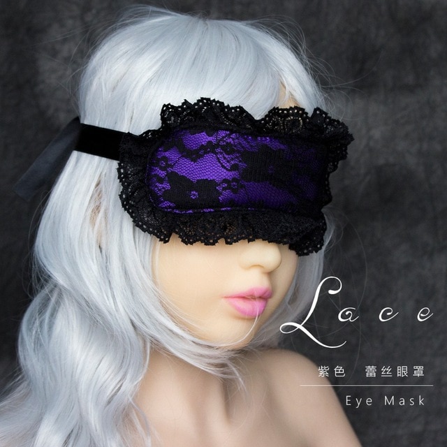 Фиолетовые кружевные eye mask SM головы ограничивающая повязка взрослый костюм игры секс-игрушки для женщины мужчины пары ночного сна свет блокирование крышка