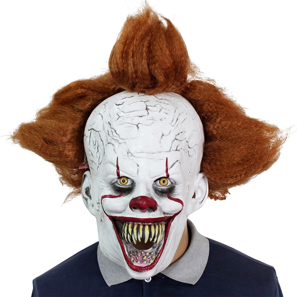 Фильм It Chapter 2 Pennywise маска клоуна латексная страшная Хэллоуин карнавальные костюмы реквизит маска для вечеринки Косплей