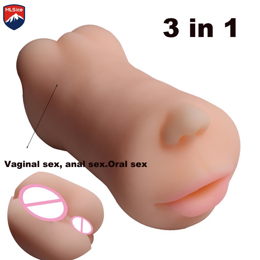 MLSice 3 в 1 Рот Мужской мастурбатор искусственный вагинальная киска анальный анус оральный секс минет карман интимные товары для взрослых игрушки для мужчин