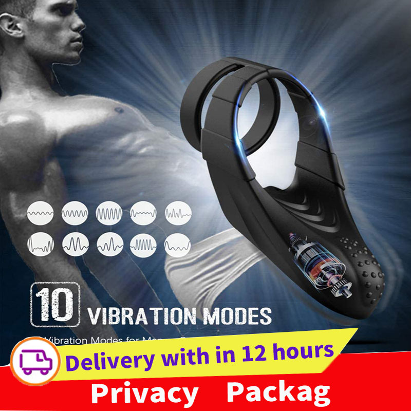Мужской Вибратор-кольцо на пенис, 10 скоростей, массажер для пениса, вибратор для пениса, Стимуляция клитора, секс-игрушки для мужчин, Стимулятор клитора