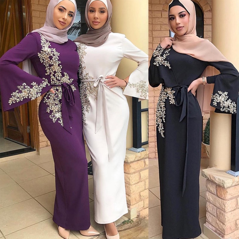 Одежда для женщин Абайя Дубай турецкий мусульманский хиджаб платье марокканский кафтан ислам ic одежда для женщин платья халат ислам Ropa Arabe Mujer