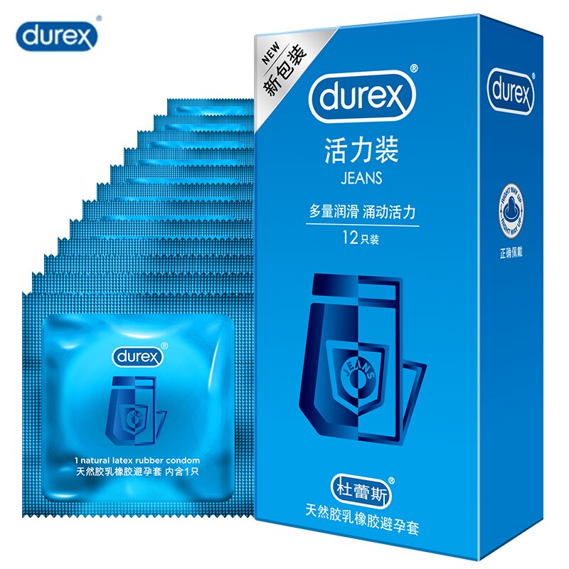 Презервативы Durex 12 шт. прямые-стенками дополнительные презервативы со смазкой для Для мужчин джинсы из натурального латекса Секс-игрушки продукты магазин оптовой торговли