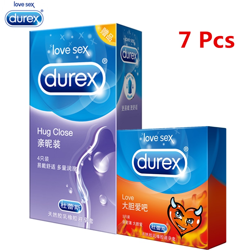 Презервативы Durex мужские из натурального латекса со смазкой, 7 шт.
