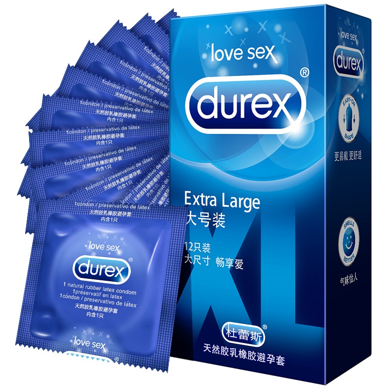 Ультратонкие презервативы Durex XL, презервативы 12 шт./упак. для мужчин, интимные игрушки для взрослых, сексуальный безопасный презерватив