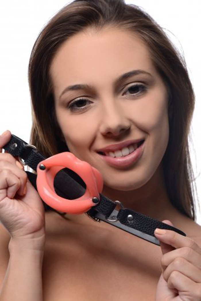 БДСМ бондаж Сисси губы ремень о кольцо кляп, резиновый Открытый Кляпы для рта, оральный секс, взрослые секс-игрушки для пар