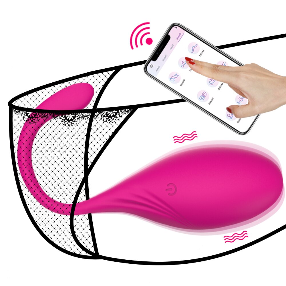 Беспроводной приложение Управление вибрационное яйцо Bluetooth фаллоимитатор вибратор для Для женщин носимых Вибратор в трусики G-Spot вагинальный шарик Секс-игрушки