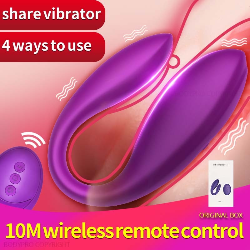 Беспроводной U-образный силиконовый фаллоимитатор DRAIMIOR вибратор для пары, для женщин и мужчин, для стимуляции точки G, двойные Вибраторы, интимная игрушка для взрослых и пар