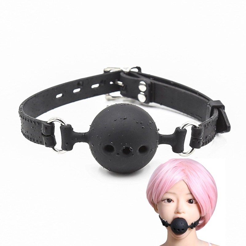 Мягкий защитный силиконовый кляп с открытым ртом, мяч для БДСМ-бондажа, мяч для раба, эротические секс-игрушки для женщин и пар, интимные игры для взрослых, 3 размера