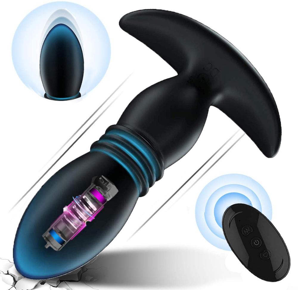 Толкающий Анальный вибратор, вибрирующий анальный секс-игрушка для мужчин, мощное толкающее движение назад, толкающее устройство для мужчин, массажеры предстательной железы