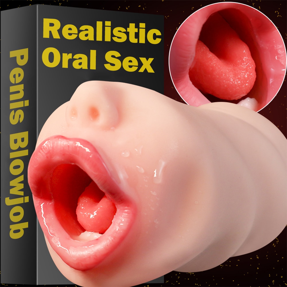 Товары для взрослых, Минет, реальное ощущение, 3D Глубокая глотка, Мужской мастурбатор, оральный сосущий мастурбатор, карманный язык, оральные секс-игрушки для мужчин