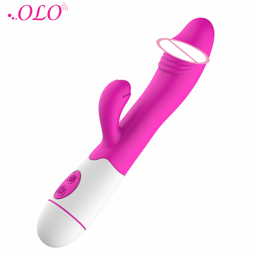 Вибратор OLO, фаллоимитатор с двойной вибрацией и зарядкой от USB, массажер для точки G, вагинальный клиторальный, стимулятор, интимные игрушки для женщин