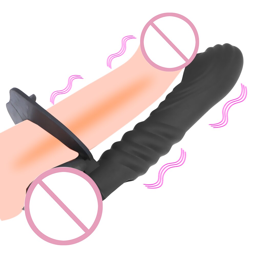 10-частотный ремешок на член стимулятор пениса массажер двойное проникновение Анальная пробка фаллоимитатор Анальная пробка вибратор секс-игрушки для пар