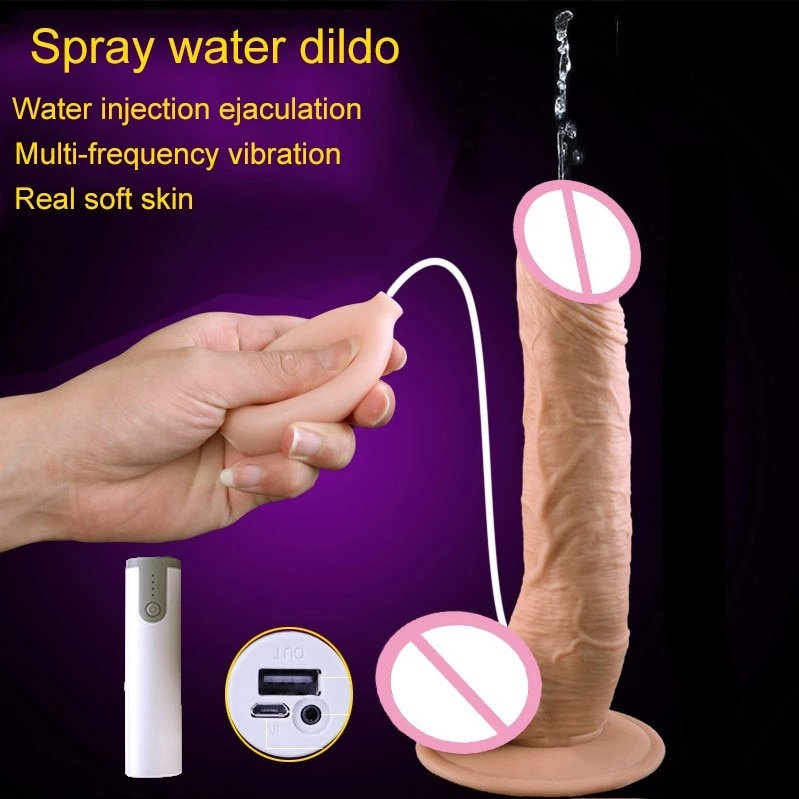 Эякулирующий вибрирующий; Реалистичный с распылителем воды, искусственный пенис пениса, вибратор с присоской, эротические игрушки для женщин, маструбатор