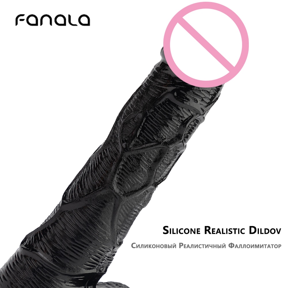 Фаллоимитатор FanaLa 2 размера, черный силиконовый реалистичный фаллоимитатор для женщин, интимные игрушки, анальная пробка для лесбиянок, Вибраторы всасывание пениса, чашка для точки G