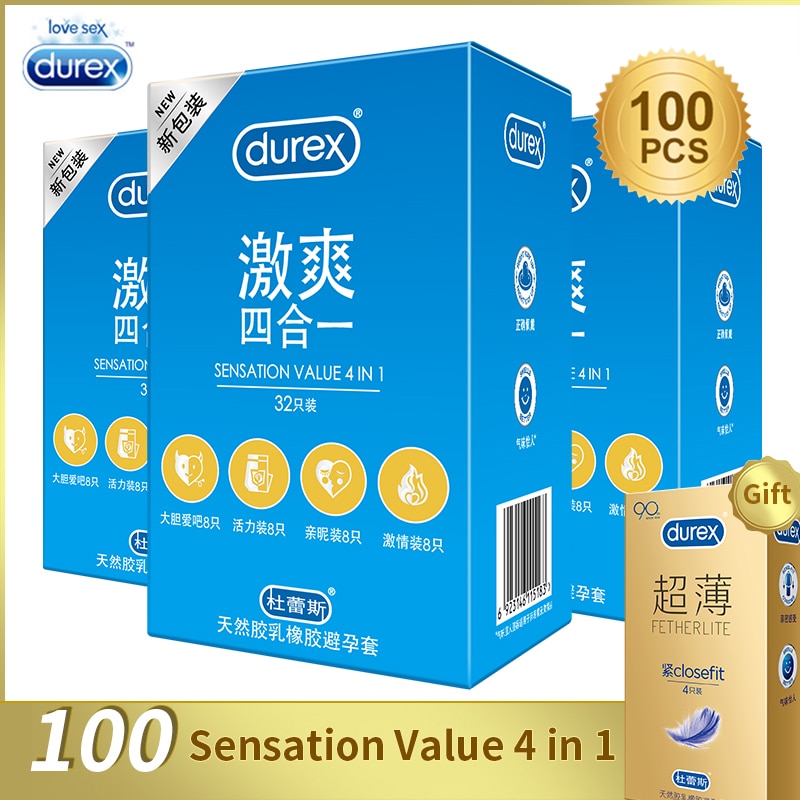 Гладкие Презервативы Durex из натурального латекса со смазкой, 4 вида презервативов для мужчин, интимные игрушки, оптовая продажа