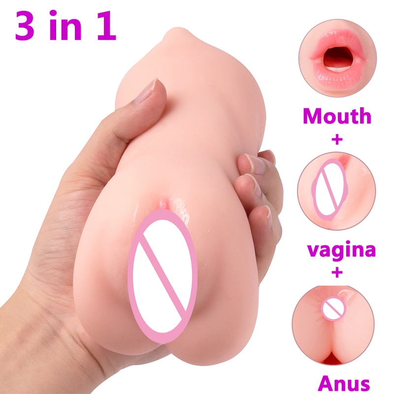 Карманная киска Реалистичная силиконовая вагина-мастурбатор для мужчин сосание оральный настоящий анальный секс-игрушки для взрослых для мужчин секс-товар