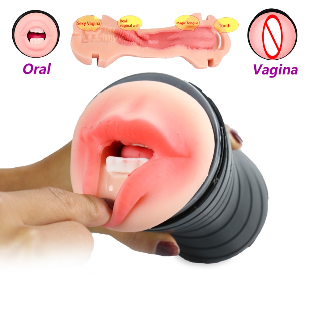 Карманная Вагина рот мужской мастурбатор чашка оральный секс-игрушки для взрослых прозрачная Вагина Реалистичная Глубокая глотка секс-игрушки для мужчин