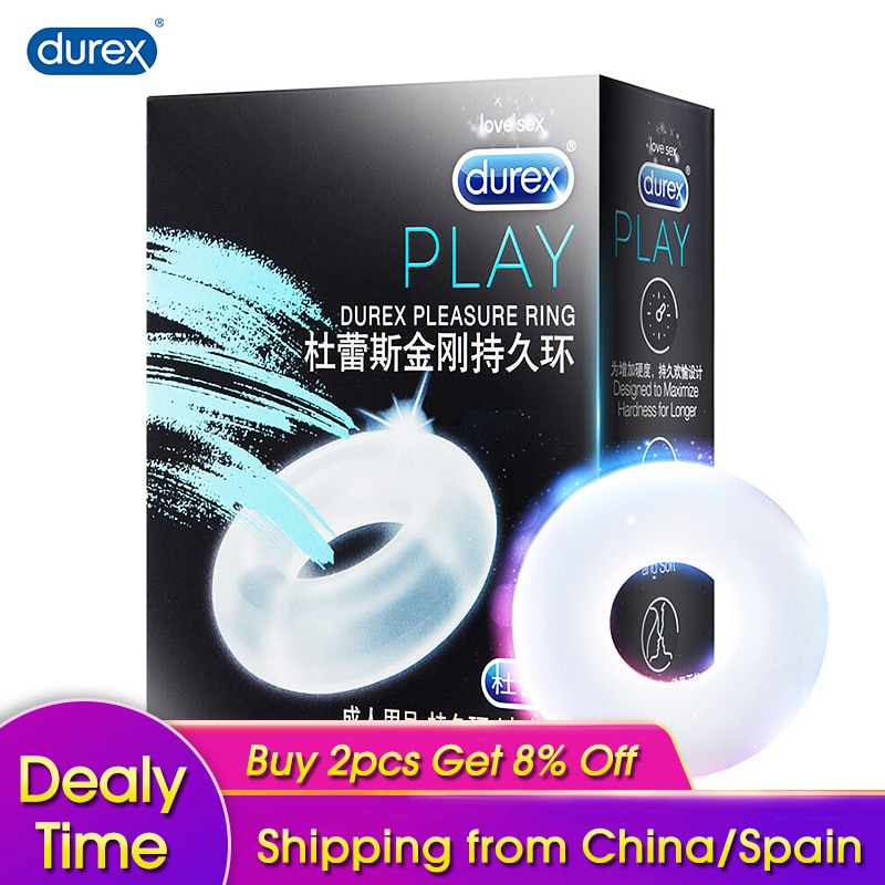 Кольцо удовольствия Презервативы Durex для мужчин, многоразовые презервативы для мужчин для задержки эякуляции