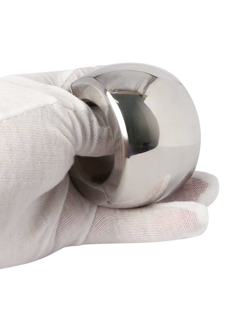 Растяжки для пениса, Овальный подвесной мяч из нержавеющей стали, L-образный Мошонка, 3 размера
