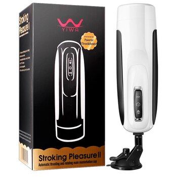 Мужской мастурбатор, автоматическая телескопическая ротация, голосовое взаимодействие, чашка для мастурбации с сильной присоской, секс-игрушки для мужчин