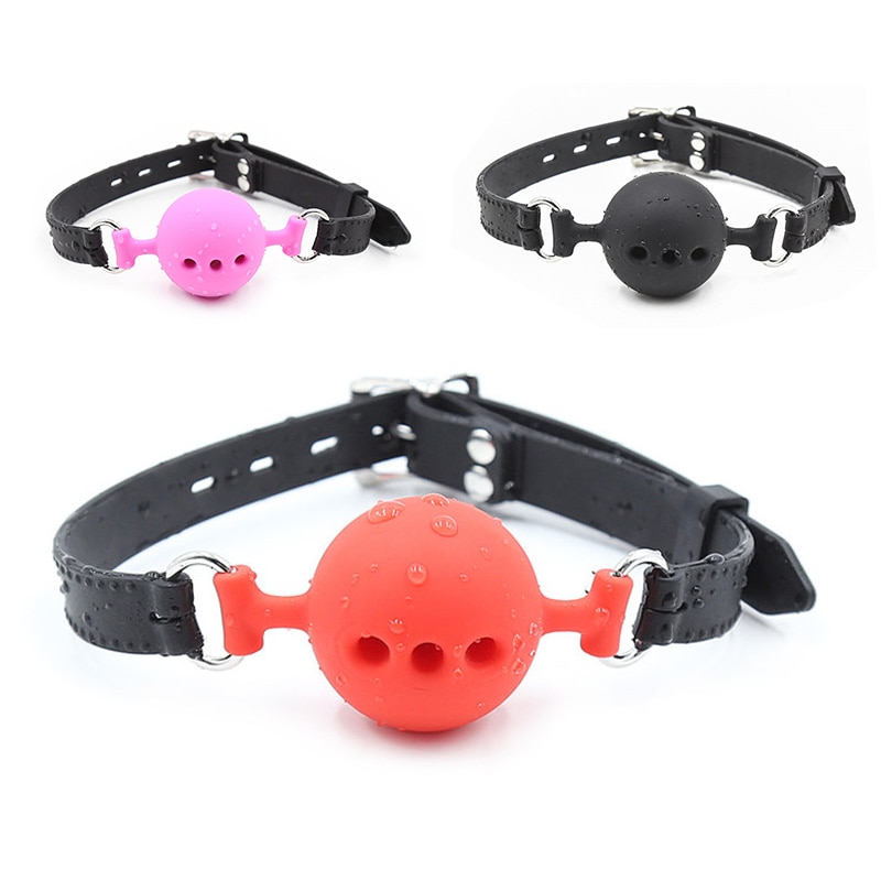 Силиконовый кляп-мяч для пар, наручники для бондажа, с открытым ртом, дышащая портупея с ремешком, интимные игрушки для женщин, аксессуары для интима