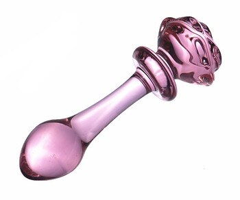 Хрустальная роза, стеклянный пенис для мужчин и женщин, анальная пробка для точки G, эротический Эспандер для мастурбации, интимные игрушки для взрослых, товары для простаты