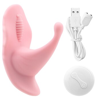 Белье с бабочками вибратор для клитора, Стимулятор клитора и вагины, мастурбатор для ношения на интимные игрушки для женщин