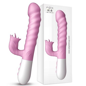 Двойной язык вибрирующий фаллоимитатор с телескопическая вращающаяся вибраторы для женщин секс вагинальный клиторальный стимулятор для взрослых сосать секс-игрушки