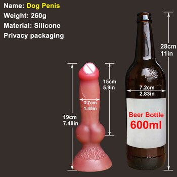 Мягкий реалистичный большой фаллоимитатор в виде собаки на присоске, силиконовый мастурбатор для лесбиянок, пенис, Анальная пробка, взрослый женский фаллоимитатор