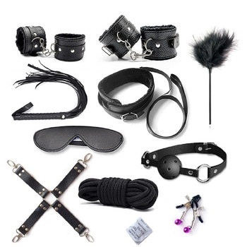 Набор для бондажа BDSM, интимные игрушки для женщин, наручники, плетка, анальные шарики, Анальная пробка, вибрационная пуля, интимные игрушки для взрослых, S & M, фетиш