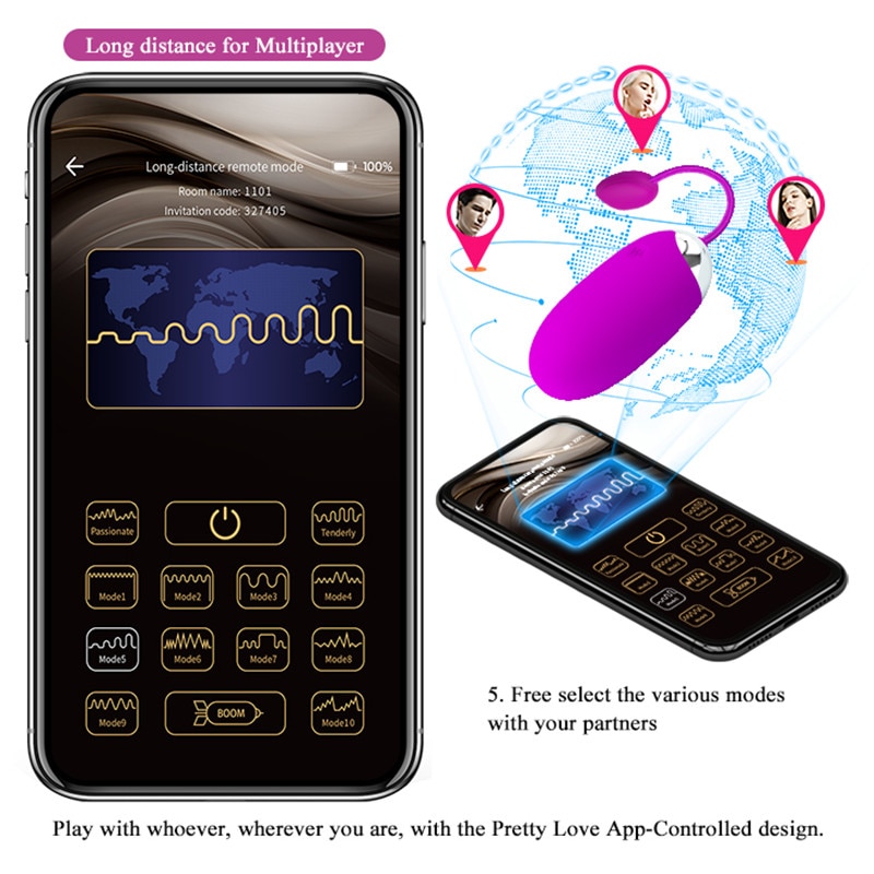 PrettyLove APP вибратор с дистанционным управлением по Bluetooth беспроводной пульт дистанционного управления вибраторы для женщин вибрационный яйцо взрослые секс- игрушки