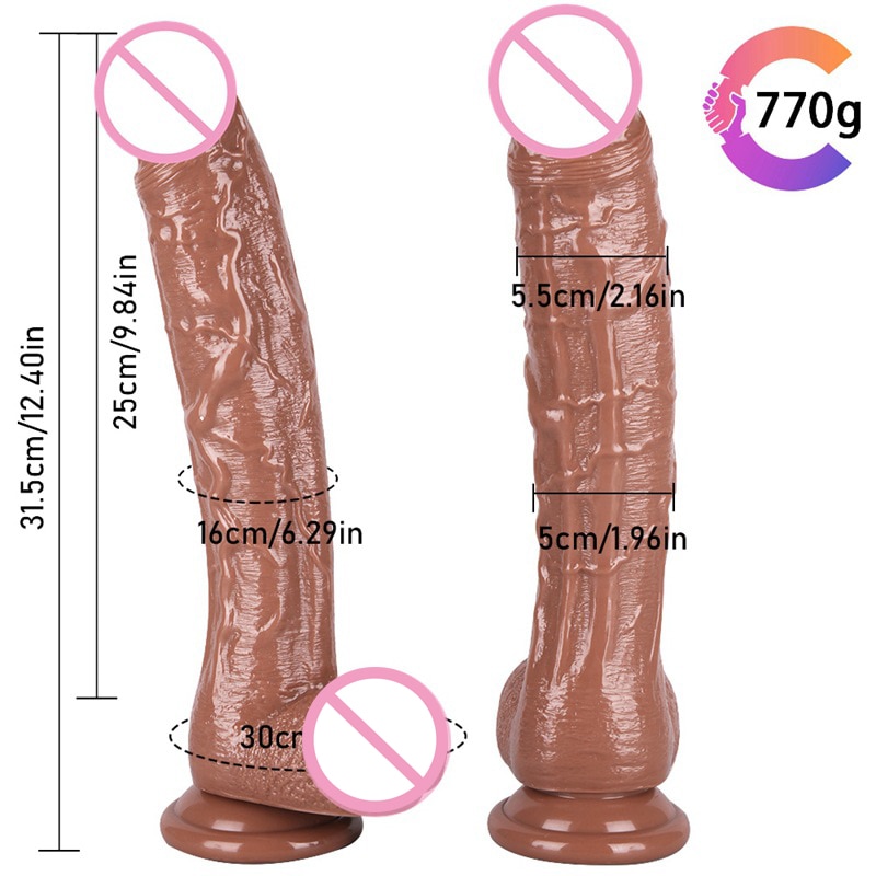 Реалистичный силиконовый огромный член, 12,4 дюйма, мягкий реалистичный фаллоимитатор интимные игрушки для женщин точки G, для мастурбации