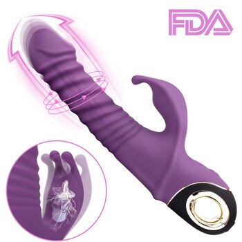 Секс-игрушка для женщин с 7 толчками и вращающимися действиями для точки G, клиторальный анальная стимуляция, вибратор для реалистичный вибрирующий фаллоимитатор
