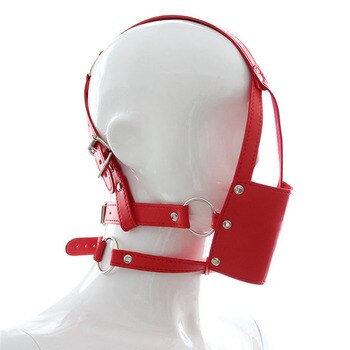 Силиконовый кляп для рта, повязка на голову из искусственной кожи, маска для оральной фиксации, секс-игрушки для взрослых