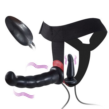 Страпон реалистичный двойной фаллоимитатор вибратор для женщин большие трусики ремень для дилдо секс-игрушки для женщин пара для лесбиянок, эротический