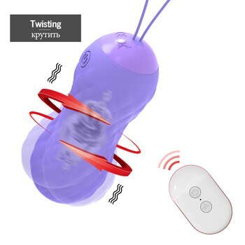 Телескопическая ротация беспроводной вибрирующее яйцо для любви Стимулятор точки G и клитора вагинальный шарик вибратор эротический интимные игрушки для женщин для взрослых