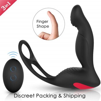 Вибратор для массажа простаты для мужчин, вибратор с дистанционным управлением кольцо-вибратор на пенис, анальная Задержка эякуляции, но пробки, интимная игрушка