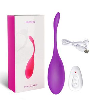 Вибрирующее яйцо для женщин FUN-MATES, вагинальный вибратор в форме шарика кегеля для точки G, с беспроводным дистанционным управлением через приложение, интимные игрушки для женщин